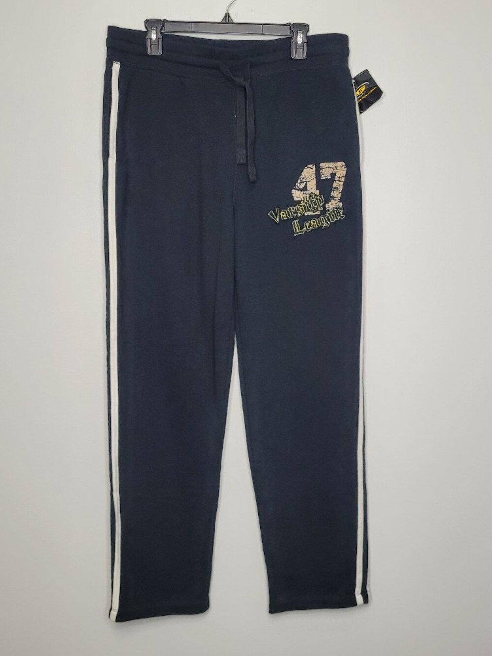 Y2k Simply for Sport navy blue white pull on varsity casual track pants NWT M
